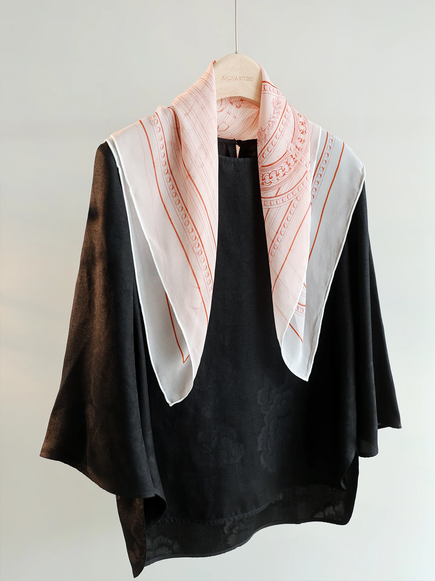 kaliiya-vintage-light-orange-silk-scarf-women's-spring-summer-lightweight-breathable-decorative-georgette-square-scarf