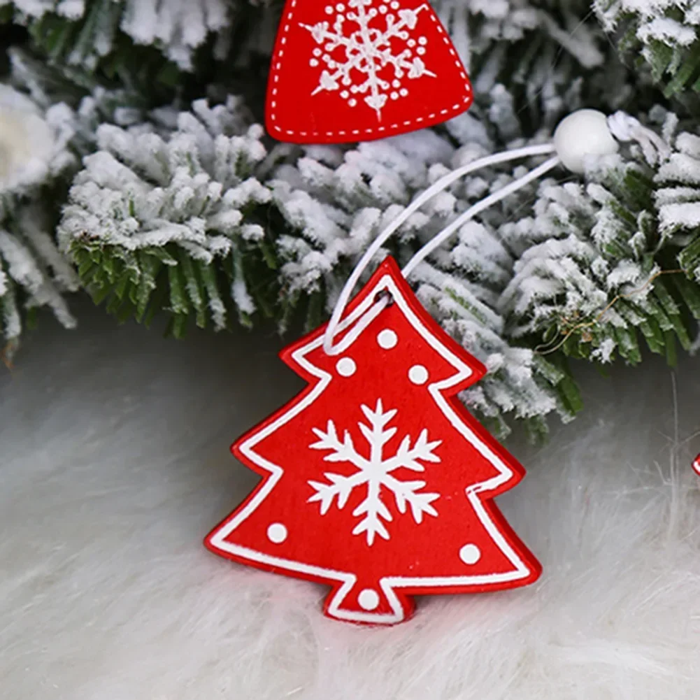 Christmas Wooden Pendant Merry Christmas Tree Decoration For Home 2024 Christmas Ornament Xmas Navidad Gifts Happy New Year 2025