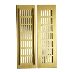 1Pcs Aluminum Alloy Brushed Gold Air Mesh Rectangular Wardrobe Cabinet Closet Air Ventilation Vents