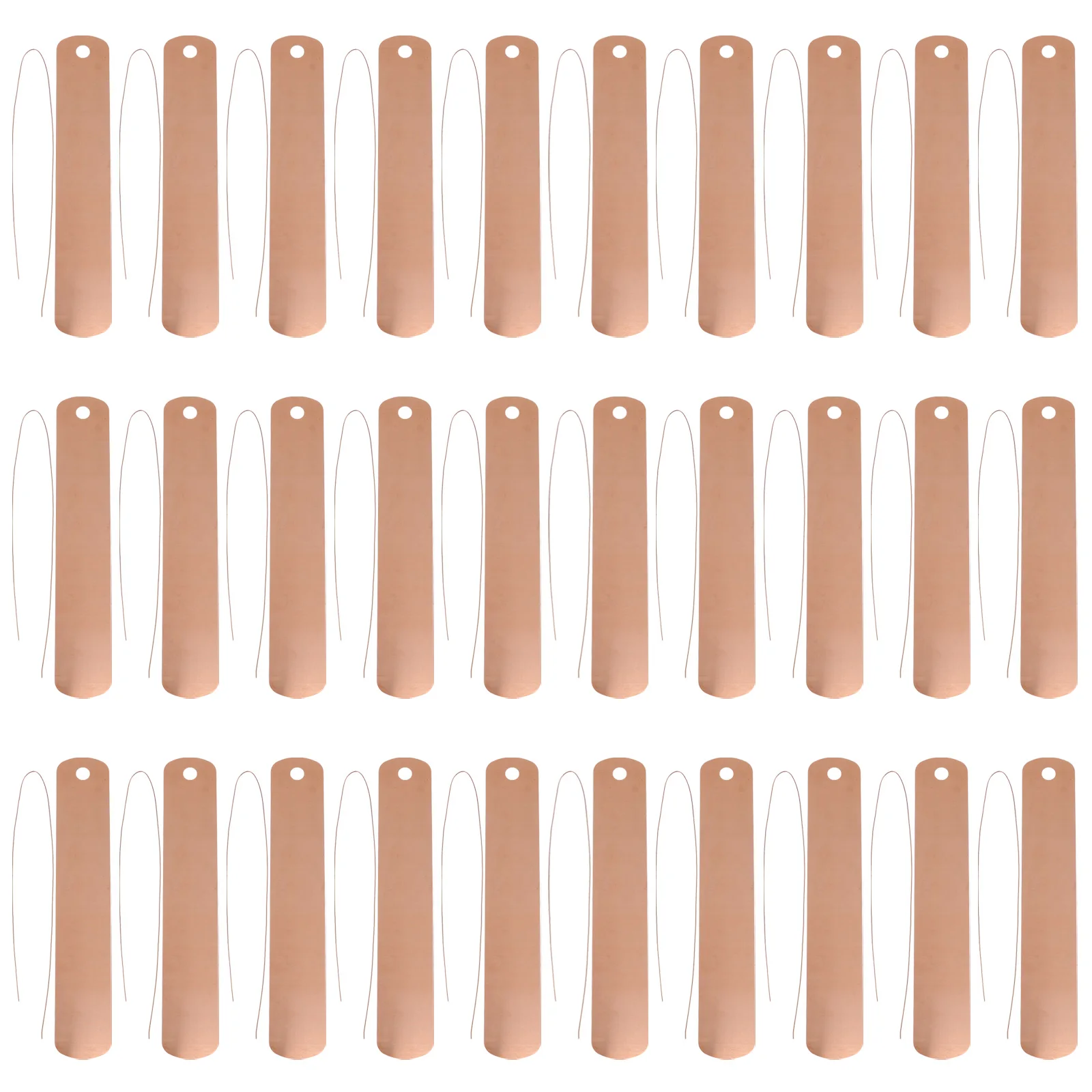 

30 set 30 Sets Copper Plate Label for Flowers Plants Lightweight DIY Garden Signs Plant Tags with Copper Wire Easy Install