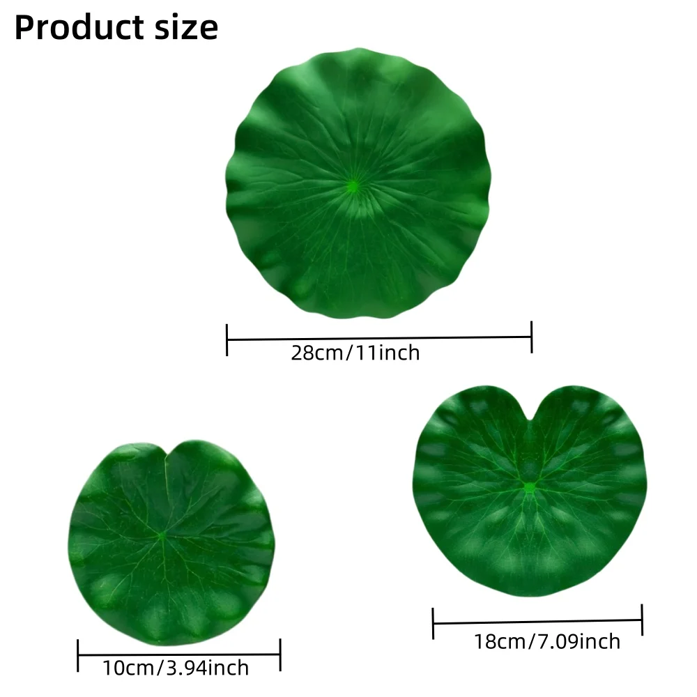 10 pezzi di ninfee artificiali in EVA-foglie di loto-adatto per la decorazione di laghetti, acquari-laghetti per pesci e terrazze