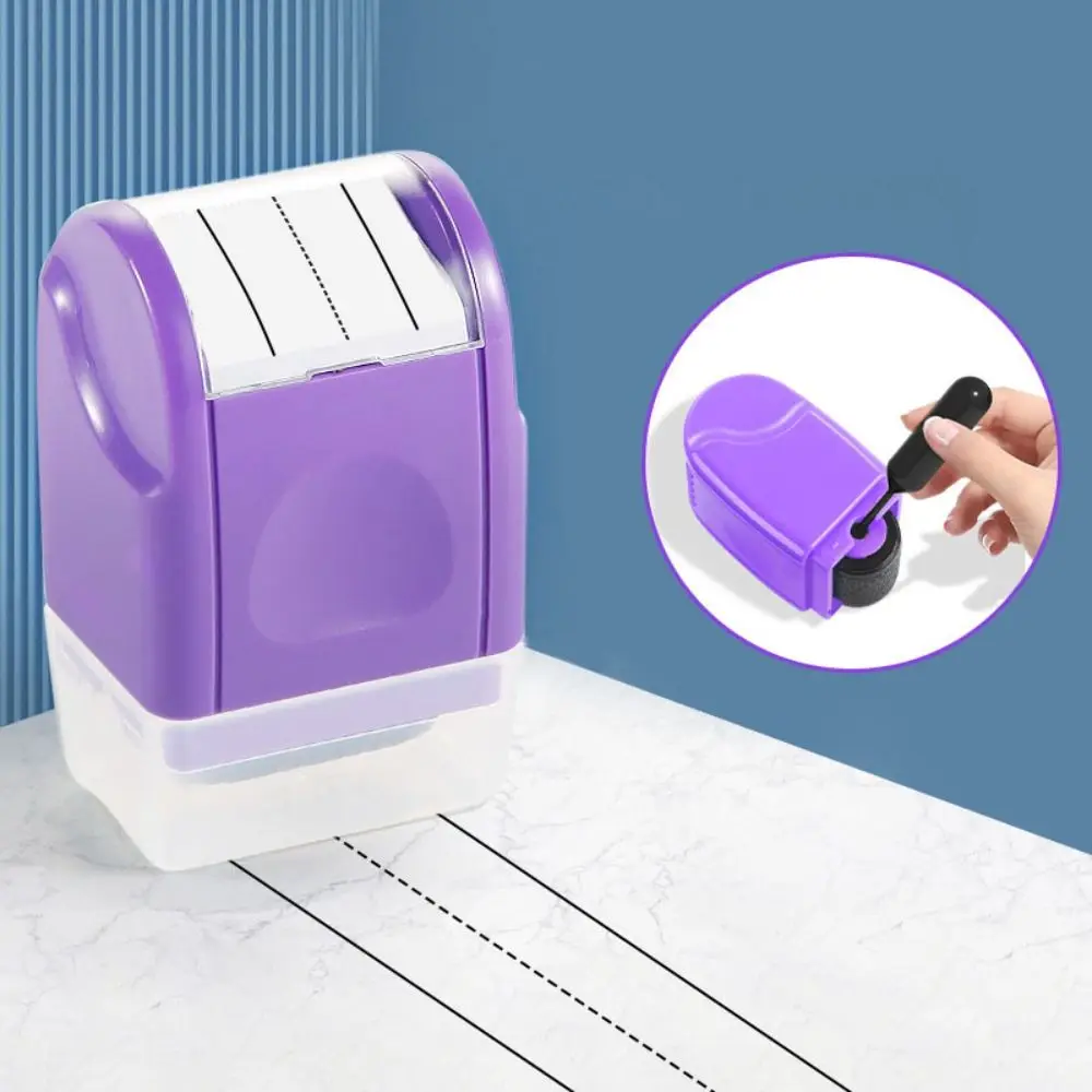 Plastic Dashed Handwriting Lines Stamp Efficient Clear Line Rolling Roller Professional Rreusable Self Inking Stamp