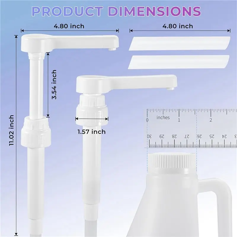 A96K-Upgraded High-Output Gallon Pump Dispenser, 4Pcs Heavy-Duty Leak Proof Large Resin Pump Dispenser 30CC