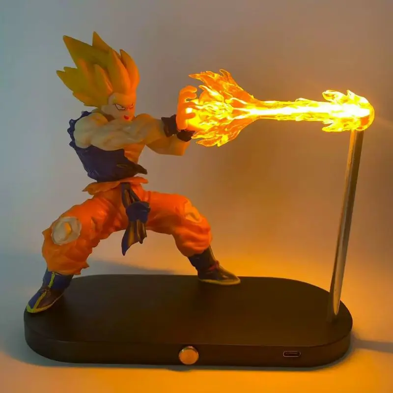 

Dragon Ball Vegeta Saiyan Goku Magnetic Night Light Anime Peripheral Hand-Do Desktop Ornaments For Boys Birthday Gifts