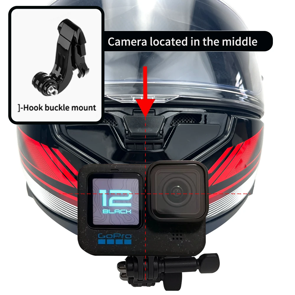 For SHOEI Neotec 3 Customized Helmet Chin Mount Aluminium Mount for GoPro Hero 12 11 10 9 8 7 Insta360 X3 X2 ACE Pro DJI Camera