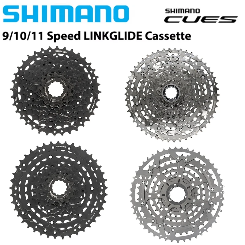 

SHIMANO Cues 9S 10S 11 Speed LINKGLIDE Cassette for MTB Mountain Bike LG300 LG400 11-36T 39T 41T 43T 45T LG700 11-50T Original