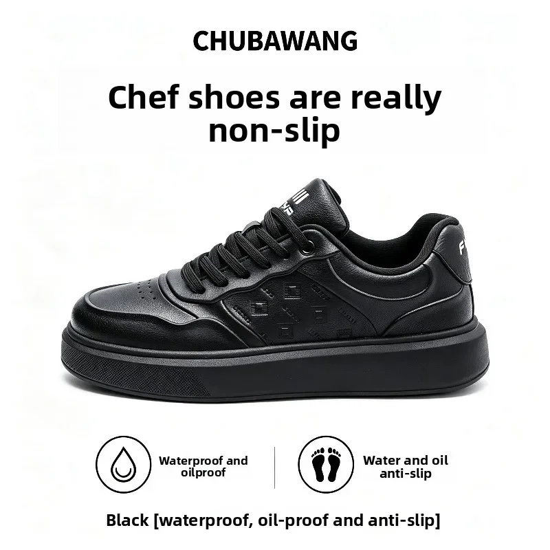 New Model Men's Chef Shoes with Anti-slip Properties. Oil-proof. Anti-slip. Easy To Clean. Special Shoes for The Kitchen.