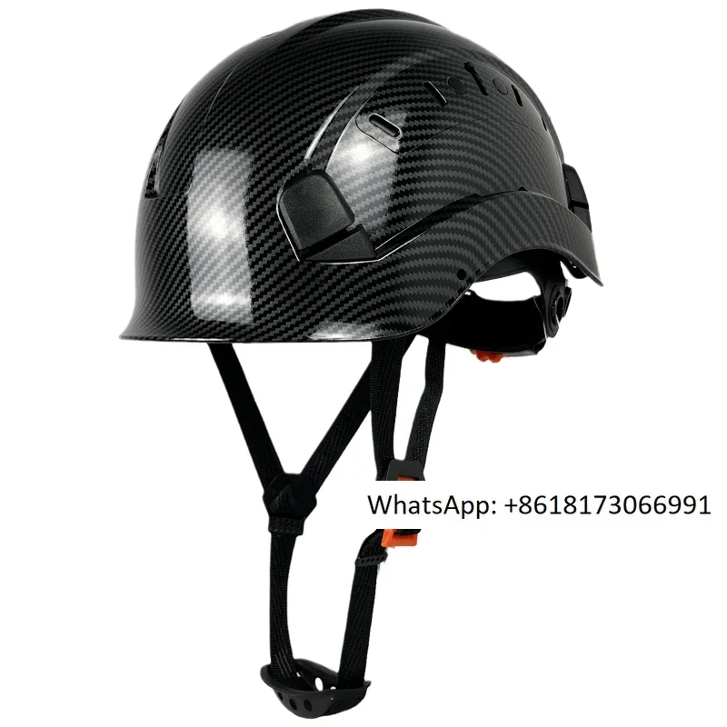 Carbon fiber colored safety helmet ABS new national standard engineering anti smashing summer breathable rescue helmet printing