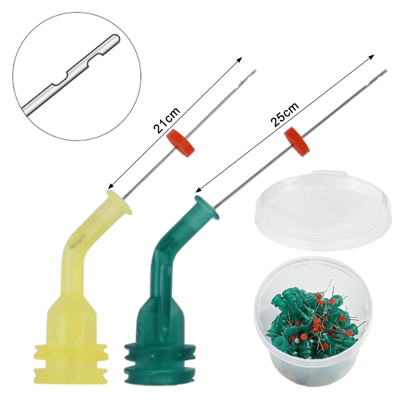 Embouts de seringue de canal radiculaire de poulet réutilisables à double trou latéral, embout d'irrigation endodontique dentaire Endo, matériaux dentaires, 1 pièce