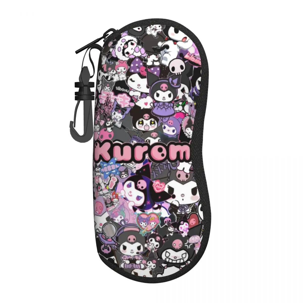 Kuromi Portable Soft Shell Glasses Case - Lightweight, Travel-Friendly Eyewear Pouch with Easy-Access Design