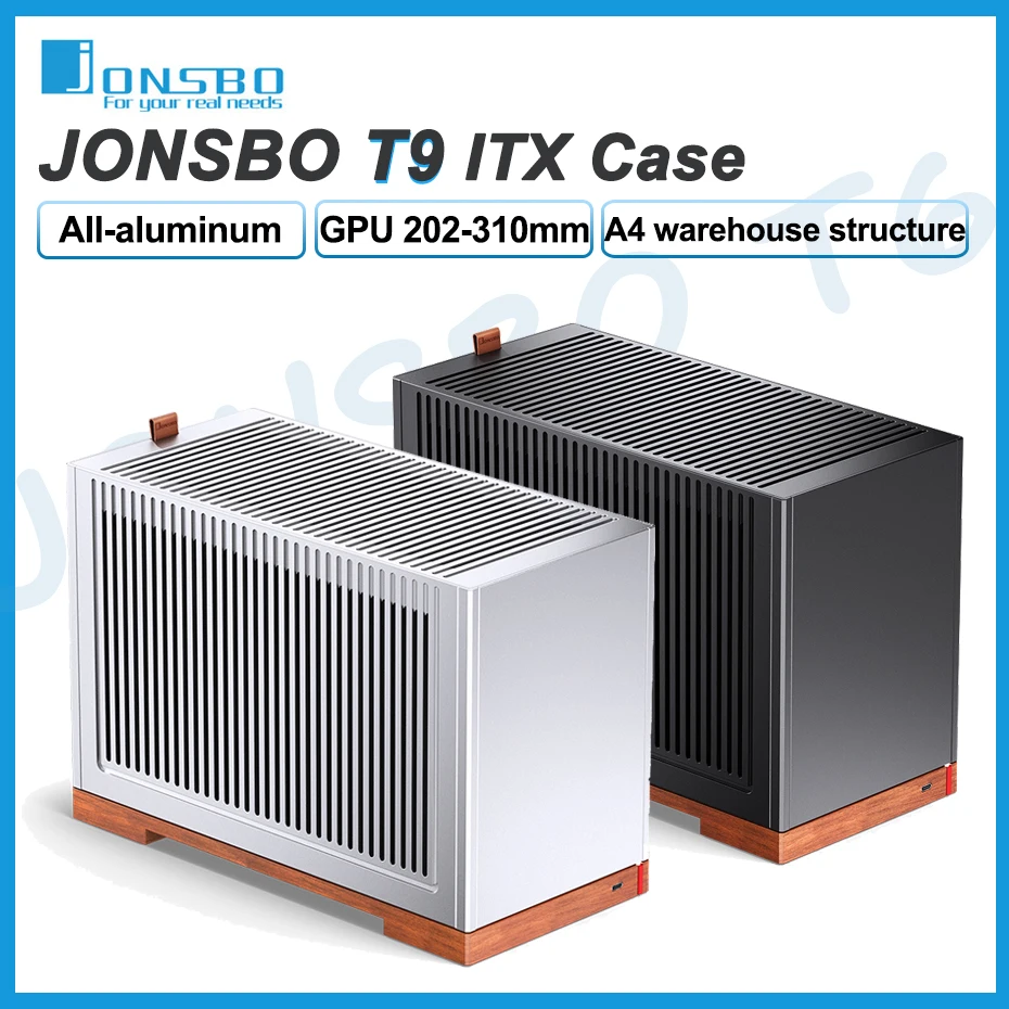 JONSBO T9 ITX MINI Desktop Case Aluminum Alloy A4 Desktop Compact Game Computer Host Support SFX Power Supply