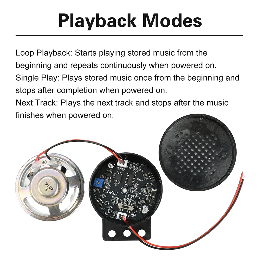 6-35V Sprachausgabe-Modul mit MP3-Player, Anpassbare Sprachwiedergabe, Individueller Autostart-Sprachausgabe, Anpassbarer Sprachlautsprecher – Detail 11