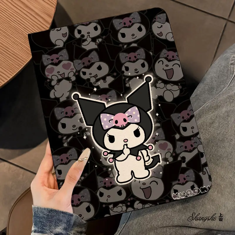 

Для Redmi Pad Pro 12,1 SE 11 Xiaomi Pad 5 Pro 6 Pro 7 7Pro 6SPro Flip Cartoon Kuromi Smart Sleep Силиконовый чехол для планшета