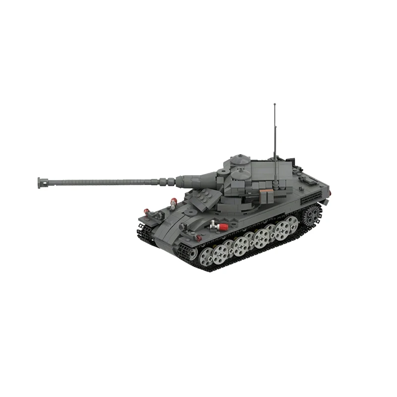 AMX-50b Military Heavy Tank Model MOC Building Bricks War Equipment Style Modular Technology Gifts Holiday Assemble Toys Suit