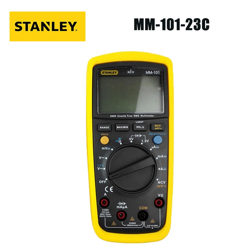 

Stanley MM-101-23 Automatic Range Backlight Burn Proof High Precision Digital Multimeter