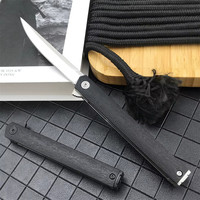 CEO Flipper Pocket Folding Knife 8Cr13Mov Blade Flipper Nylon Wave Fiber Handle Daily Portable Men's Camping EDC Gentleman Knife