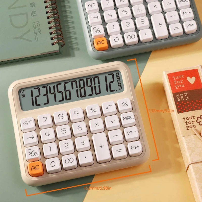 Colorful Calculator Electronic Standard Calculator with 12 Digit Display