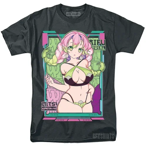 Camiseta Mitsuri Kanroji Demon Slayer Anime Manga Hentai Waifu Senpai