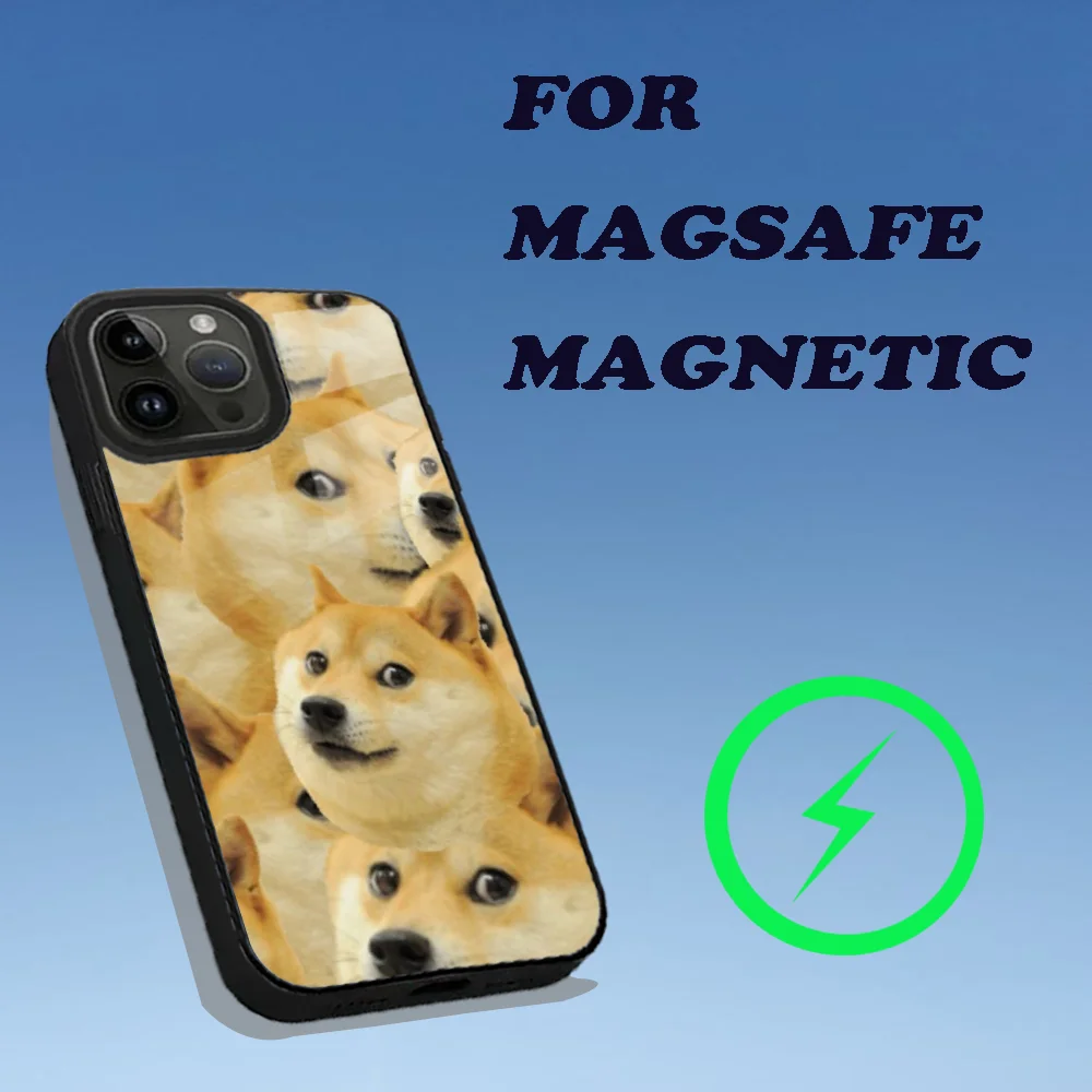 Cheems Shiba Inu Doge Meme Phone Case For iPhone 16,15,14,13,12,11,Plus,Pro,Max Mini Magsafe Magnetic Wireless Charging