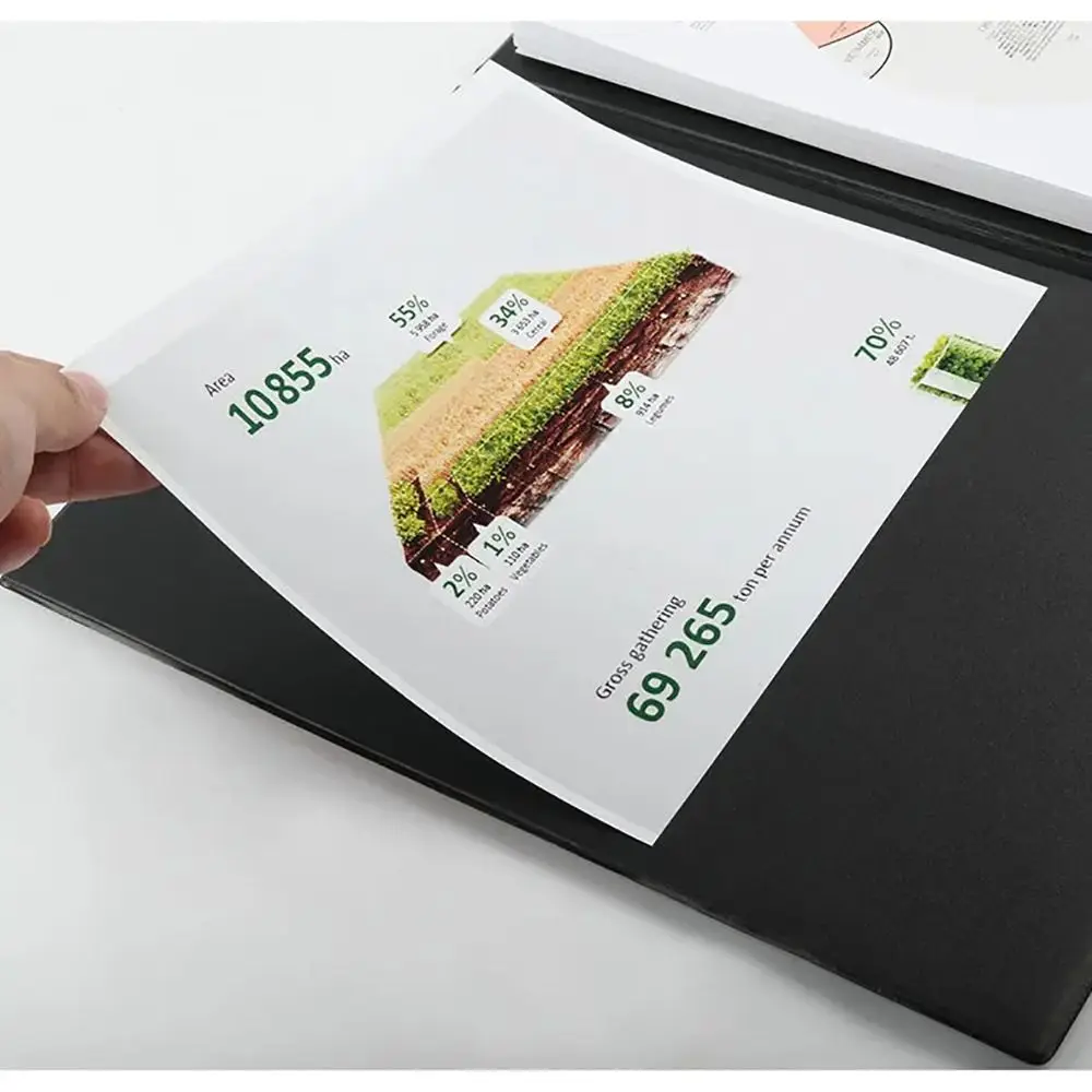 PU Leather Clipboard A4 A5 Conference File Folder Ultra-Smooth Writing Pad Foldable Clipboard With Clip Buckle Office Supply
