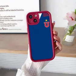 Chile University Logo Phone Case Simple Solid Color Matte Silicone For IPhone 15 14 13 12 11 Pro Max Plus Soft Couple