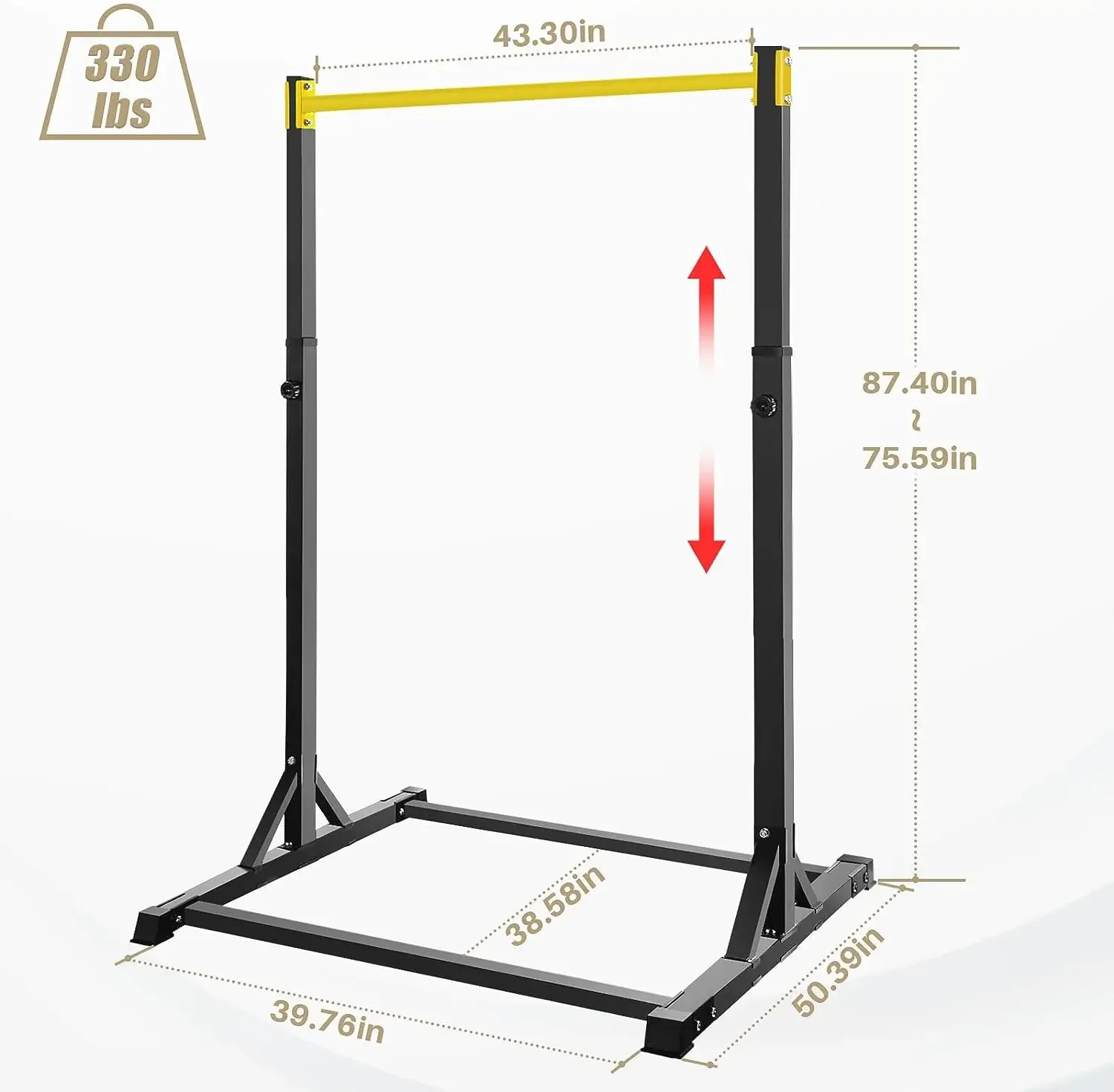 Barbell Power Racks Pull up Bar Multi-Function Push up Stand Home Gym Fitness Equipment,Strength