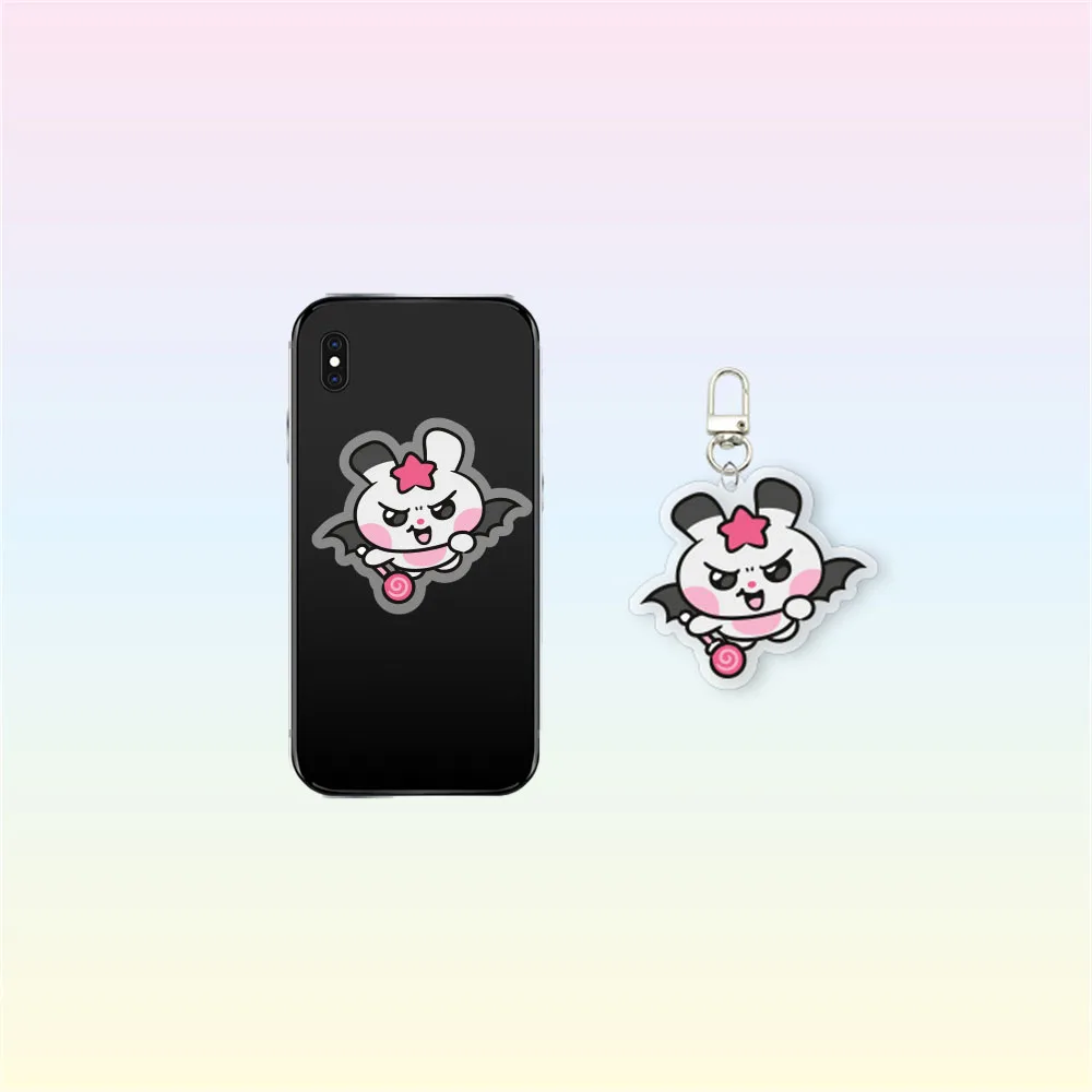 2 قطعة/المجموعة Kpop ATEEZ Mighteez حامل هاتف أكريليك كيرينغ الكرتون نمط المفاتيح ملحقات الهاتف Hongjoong San Yunho المشجعين هدية #4