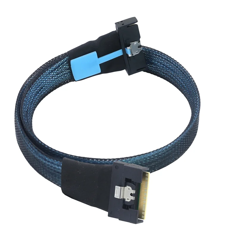 

Кабель передачи данных XB-Data Pcie MCIO 5.0 8I к Slimline SAS 4.0 SFF-8654 8I 74P с защитой от брызг 80 см