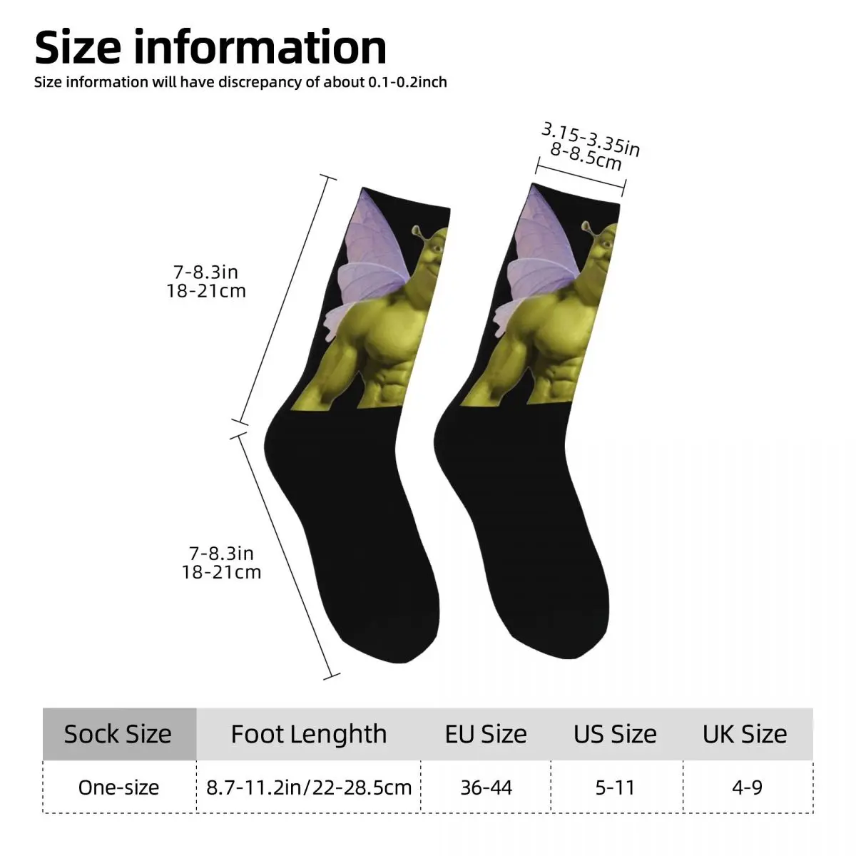 Funny Shreks Meme Theme Design Socks Merch for Men Women Cozy Crew Socks