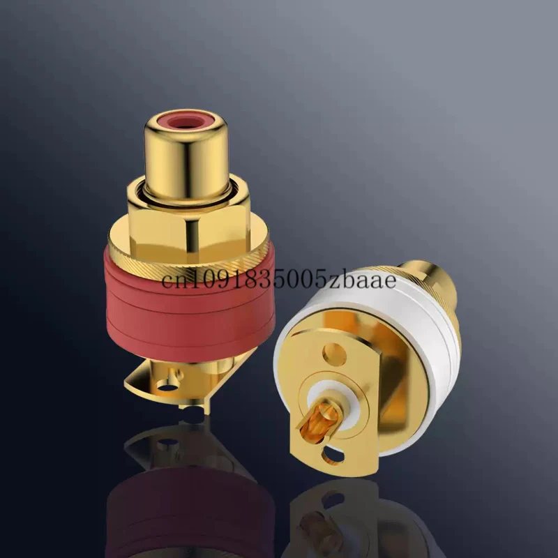 

For Viborg RC101G Pure Red Copper Gold Plated RCA Female Socket HiFi Tube Amplifier CD Jack