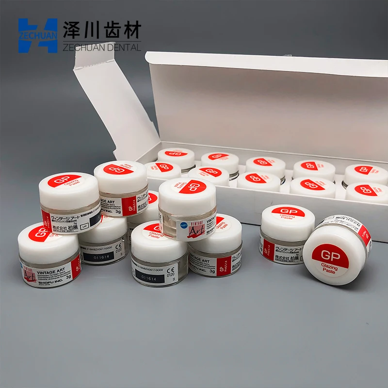 SHOFU VINTAGE Art GP Glazing Paste 3g Fluorescent Porcelain Stains For Dental Zirconia Stain and Glaze