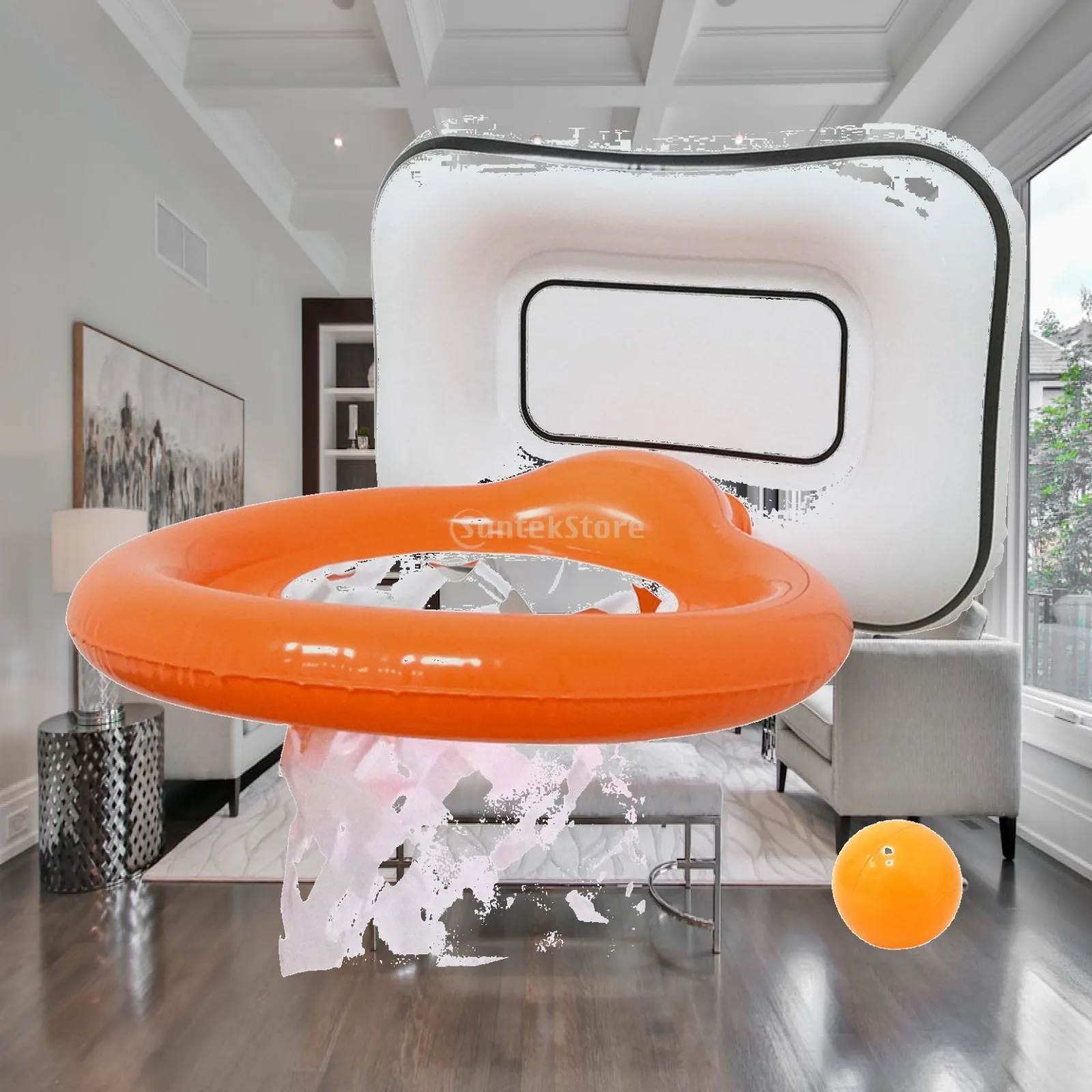 Inflatable Headwear Basketball Hoop Game Portable PVC Mini Hoop for Kids Indoor Family Activity