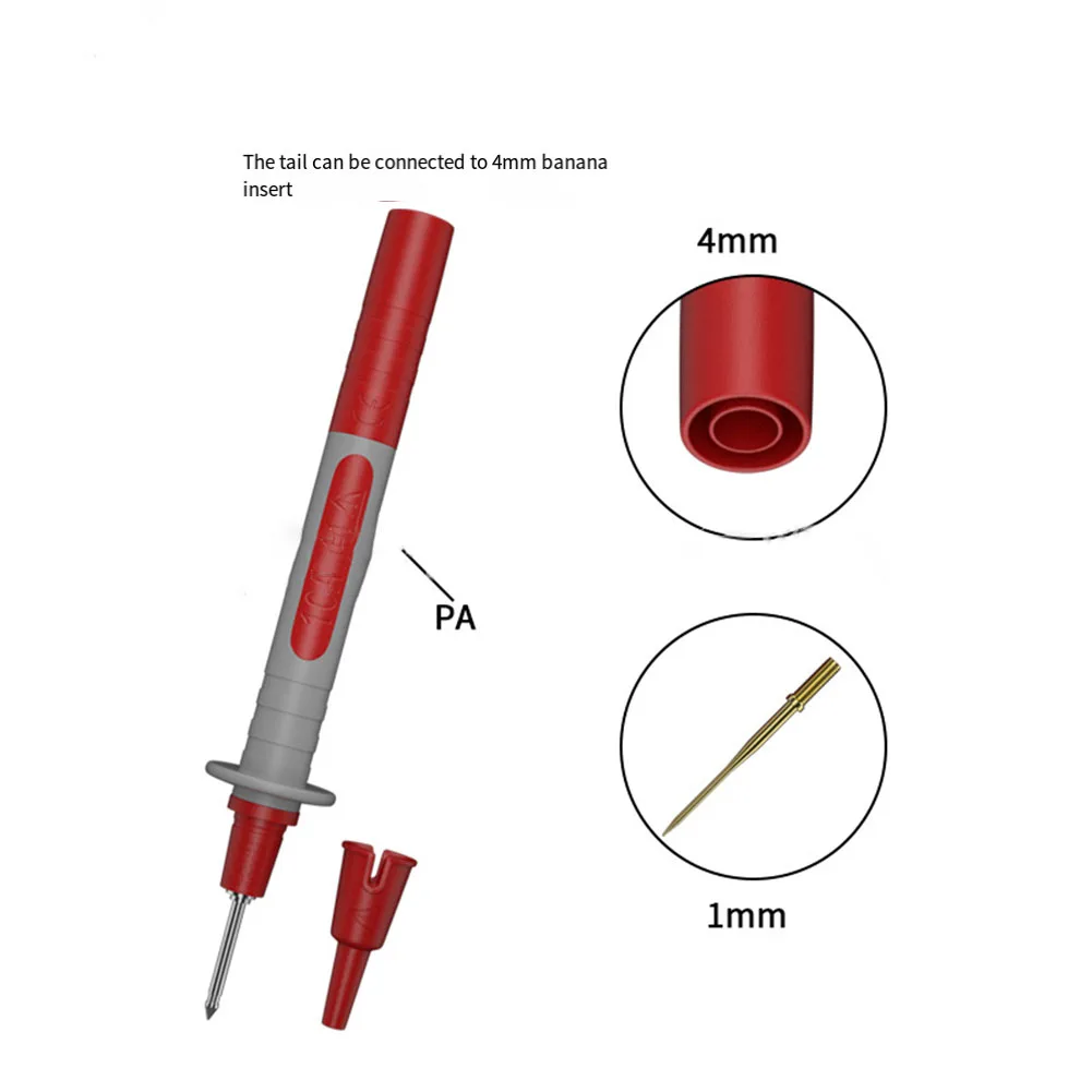 Professional Grade Multimeter Probes 2pcs Test Pens with Assorted Replaceable Needles for Precise Measurements