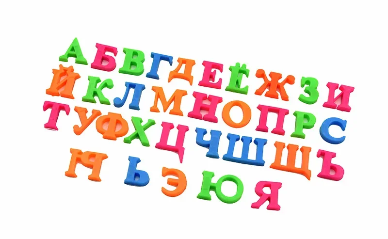 Lettres de l\'alphabet magnétique russe en plastique, autocollants pour réfrigérateur, babillard pour enfants, jouets d\'apprentissage de la langue