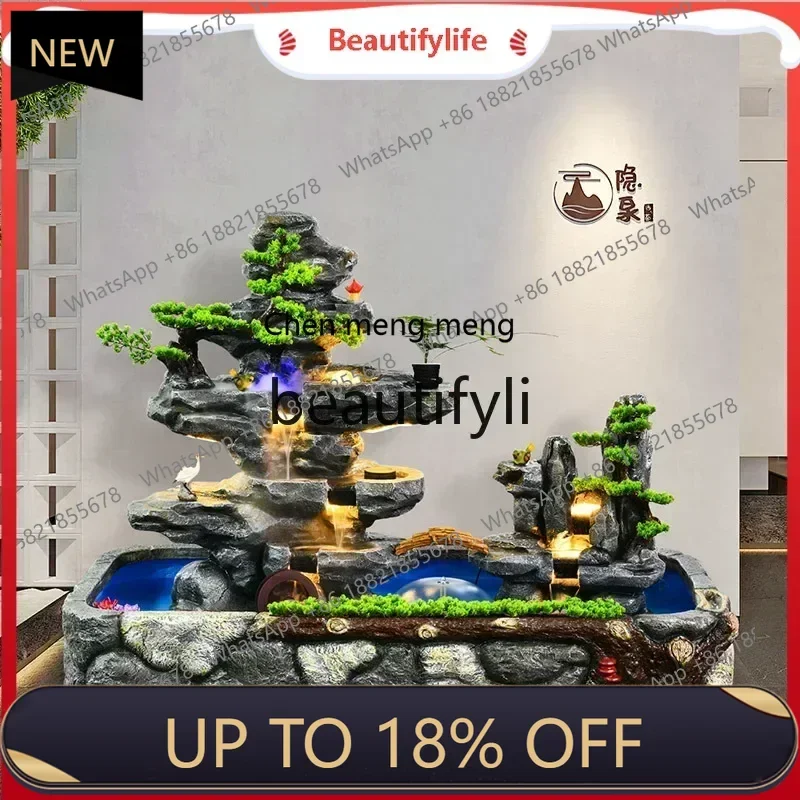 

P178 flowing water, fountain, feng shui wheel, outdoor courtyard, garden, fish pond landscape, interior, decorative orna