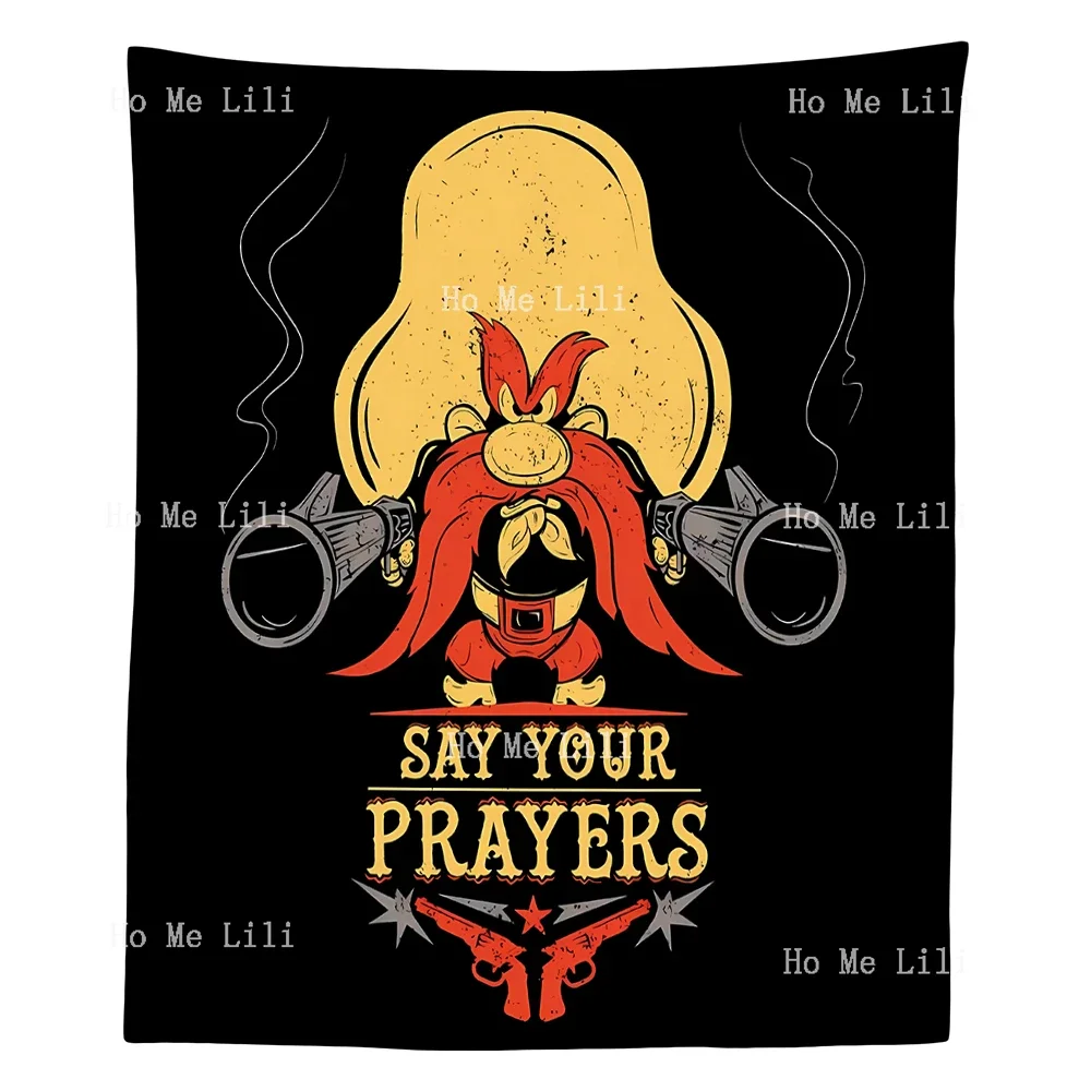 Looney Tunes Foghorn Leghorn Sam Say Your Prayers Wall Aesthetic Tapestry For Bedroom Living Room Dorm