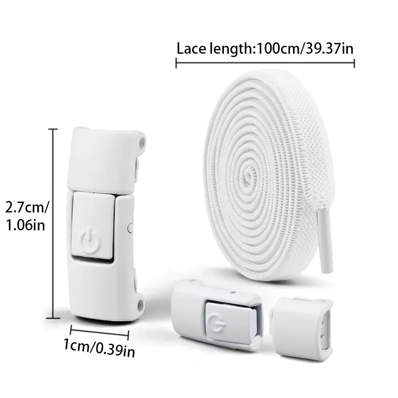 10/20/50 Pairs Elastic No Tie Shoe Laces 8mm widened flat shoelaces Press Lock Shoelaces Sneaker Shoelac