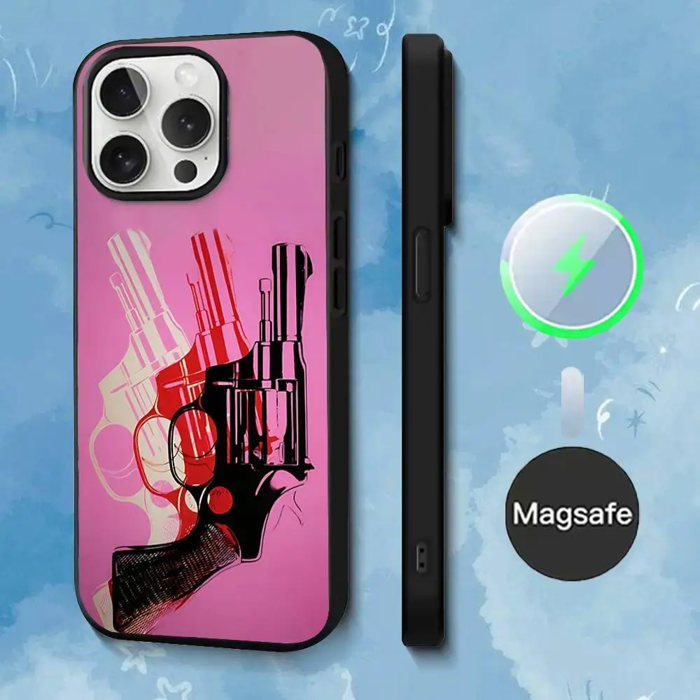 Casing Ponsel A-Andy W-Warhol Art Untuk iPhone 17,16,15,14,13,12,11,Pro,Max,Plus,Mini,SE4,E Pengisian Daya Nirkabel Magnetik Magsafe