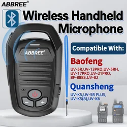 ABBREE Wireless Mic Bluetooth PTT Handsfree Speaker Microphone For Baofeng UV 5R 21 13 888S UV-32 Quansheng UV K5 (8) 5R Plus K6