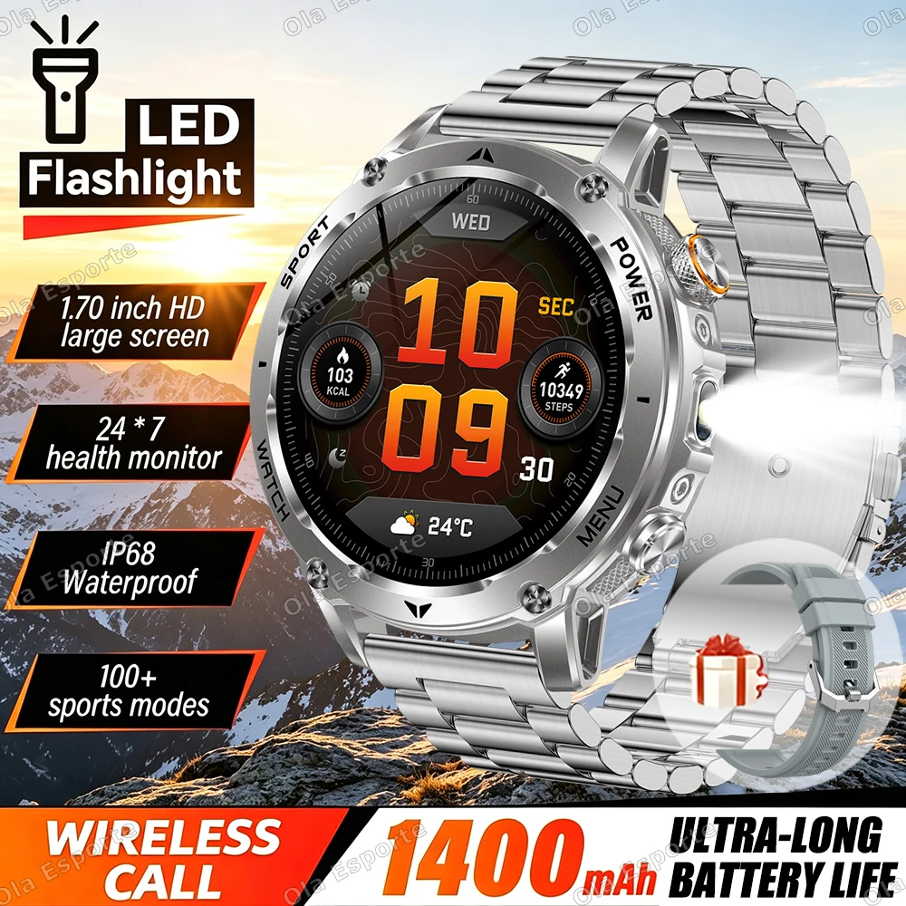 Military Smart Watch with AMOLED Screen & GPS