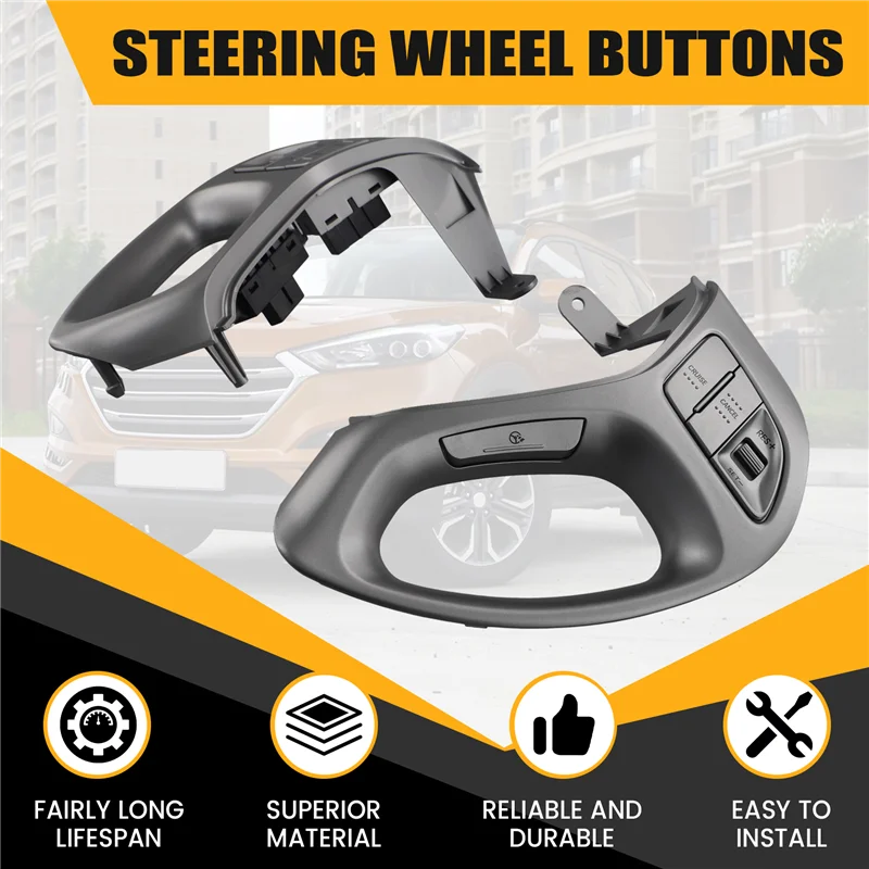 

A80X-Car Multifunction Steering Wheel Button Cruise Control Volume Adjustment Button For HYUNDAI TUCSON IX35 2010-2015