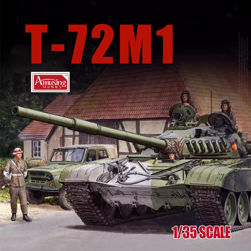 

Amusing Hobby Tank Assembly Kit 35A038 T-72 M1 with Complete Internal Structure, DIY Toy Military Model Collection 1/35 scale