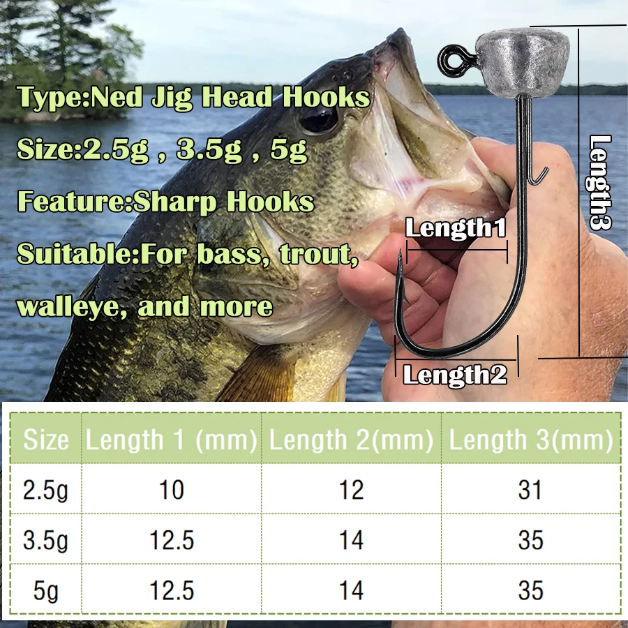 Mushroom Head Fishing Rigs Jig - Fishing Hook Weedless review and price