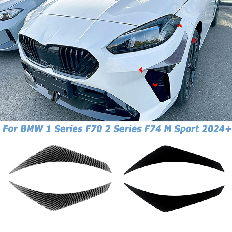 

Car Front Crosswind Knife For BMW 1 Series F70 2 Series F74 M Sport 2024+ MP Side Wind Splitters Tuning Exterior Car Accessories