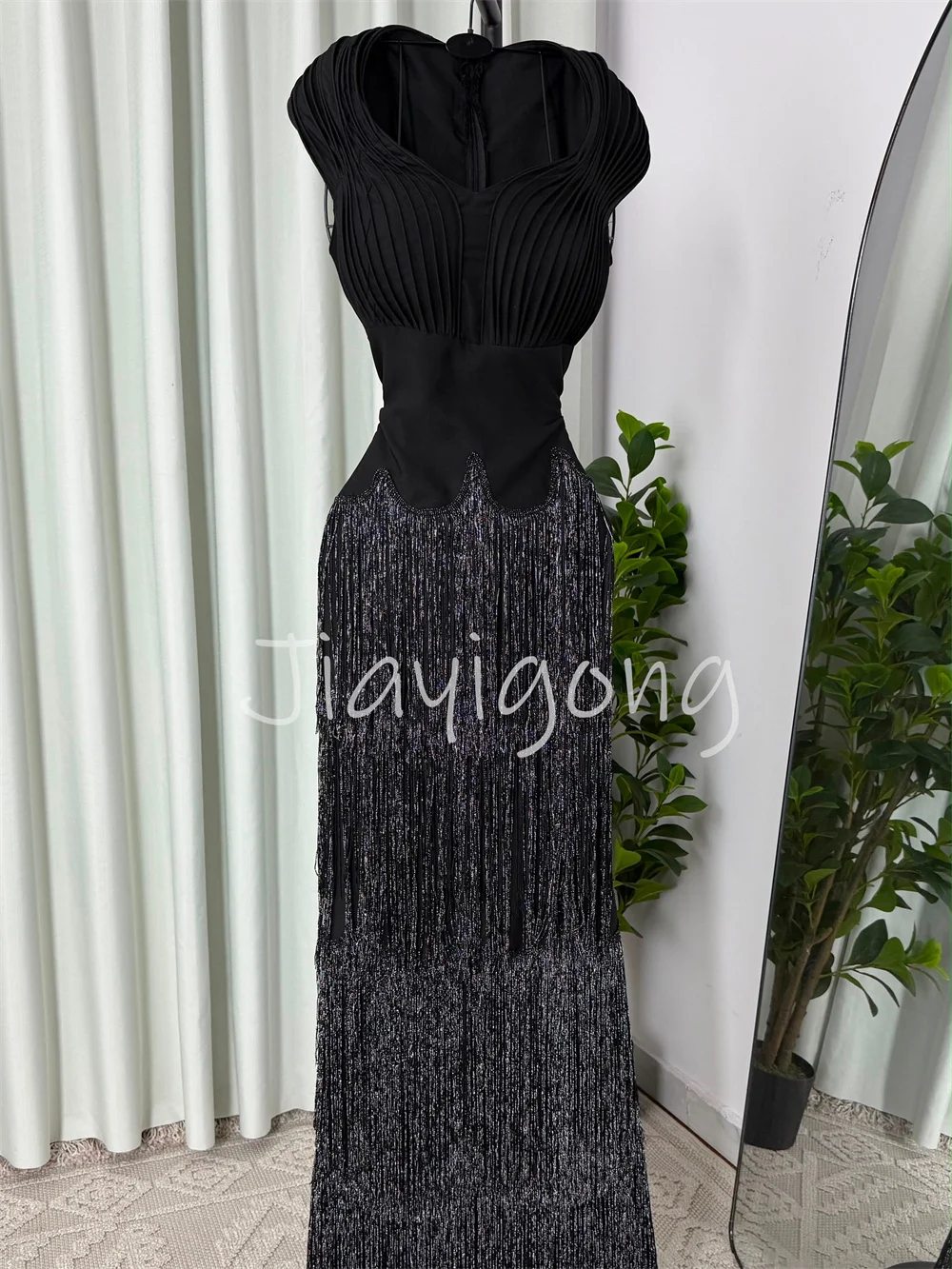 Customized Modern Style Jersey Pleat Pattern Straight Off-the-shoulder Long Luxury Party Prom Dresses Classic Sparkle