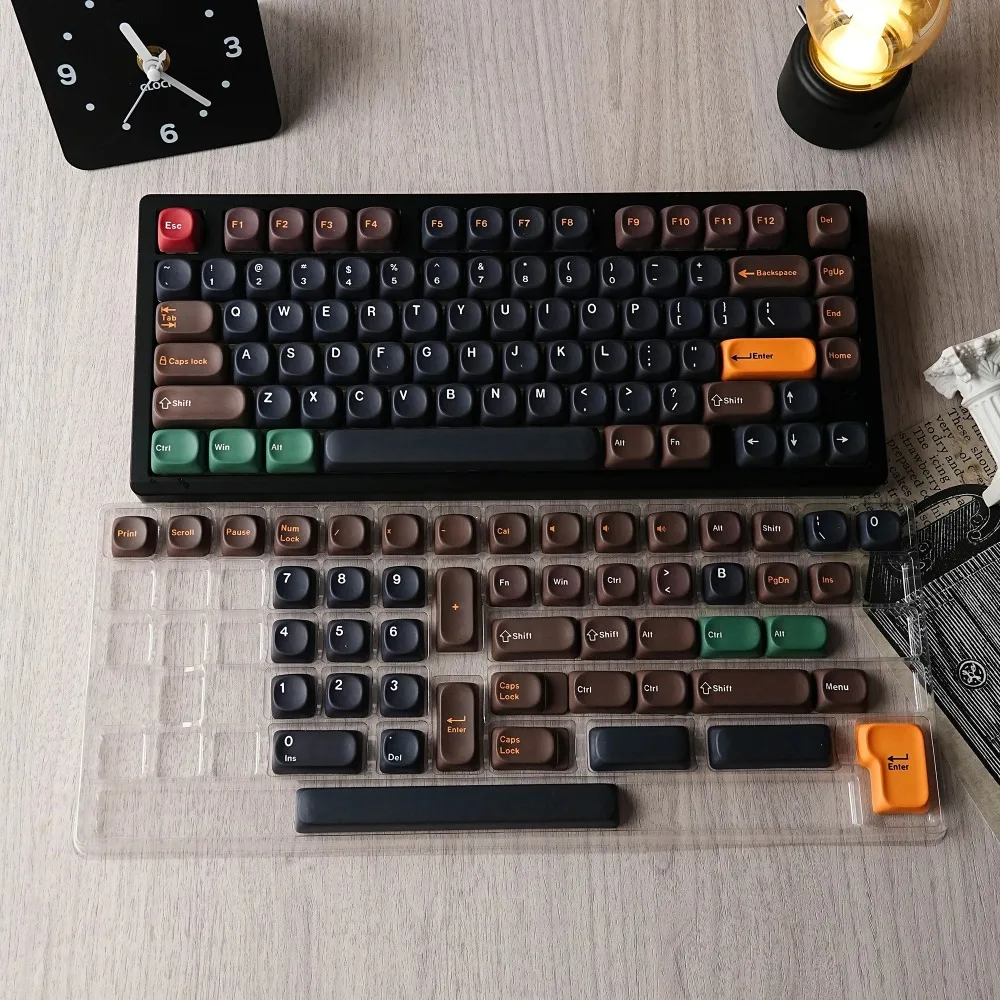 MOA PBT Keycaps UK German Korean French Abnt2 Keycap Brown Dark Gray Dye Sub For Mx Switch Mechanical Keyboard ISO Layout ANSI