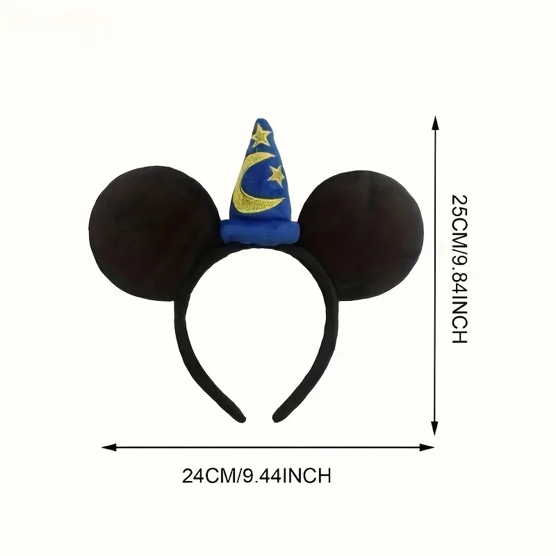 2026 Mickey Mouse Plush Magic House Disney Headwear Cosplay Decoration Christmas Party Cloth Hair Band Adult Kids Halloween Part view 3