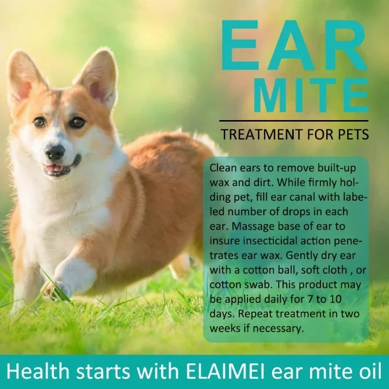 Pet Ear Mite Oil Ear MiteTreatment for Dogs and Cats Pet Ear Cleaners Dogs EarMite Oil Cats EarMite Pet Ear Canals Pet Ear Wash