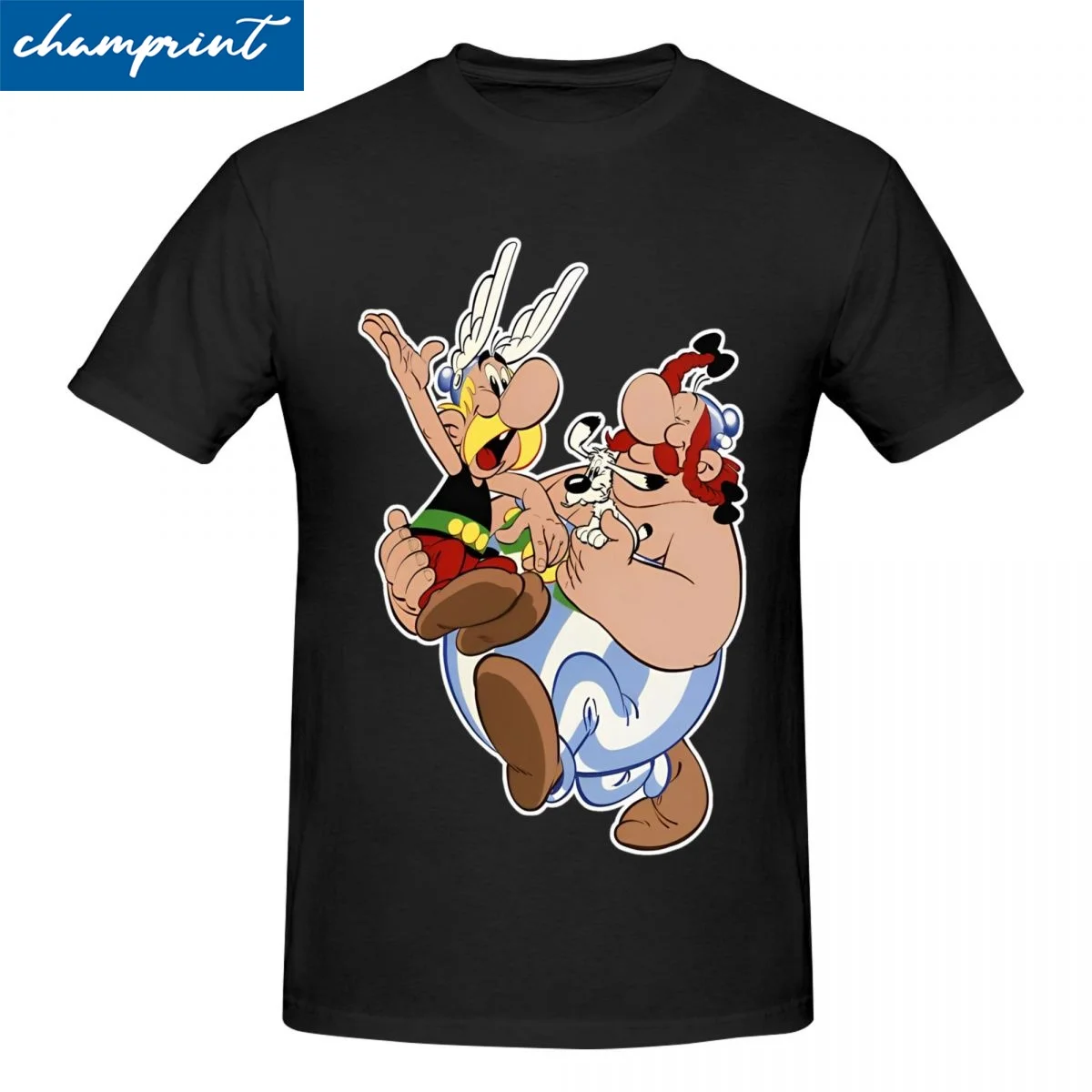 The Gauls T Shirts for Men Women 100% Cotton Novelty T-Shirts Cartoon Asterix And Obelix Tees Short Sleeve Tops Graphic Printed