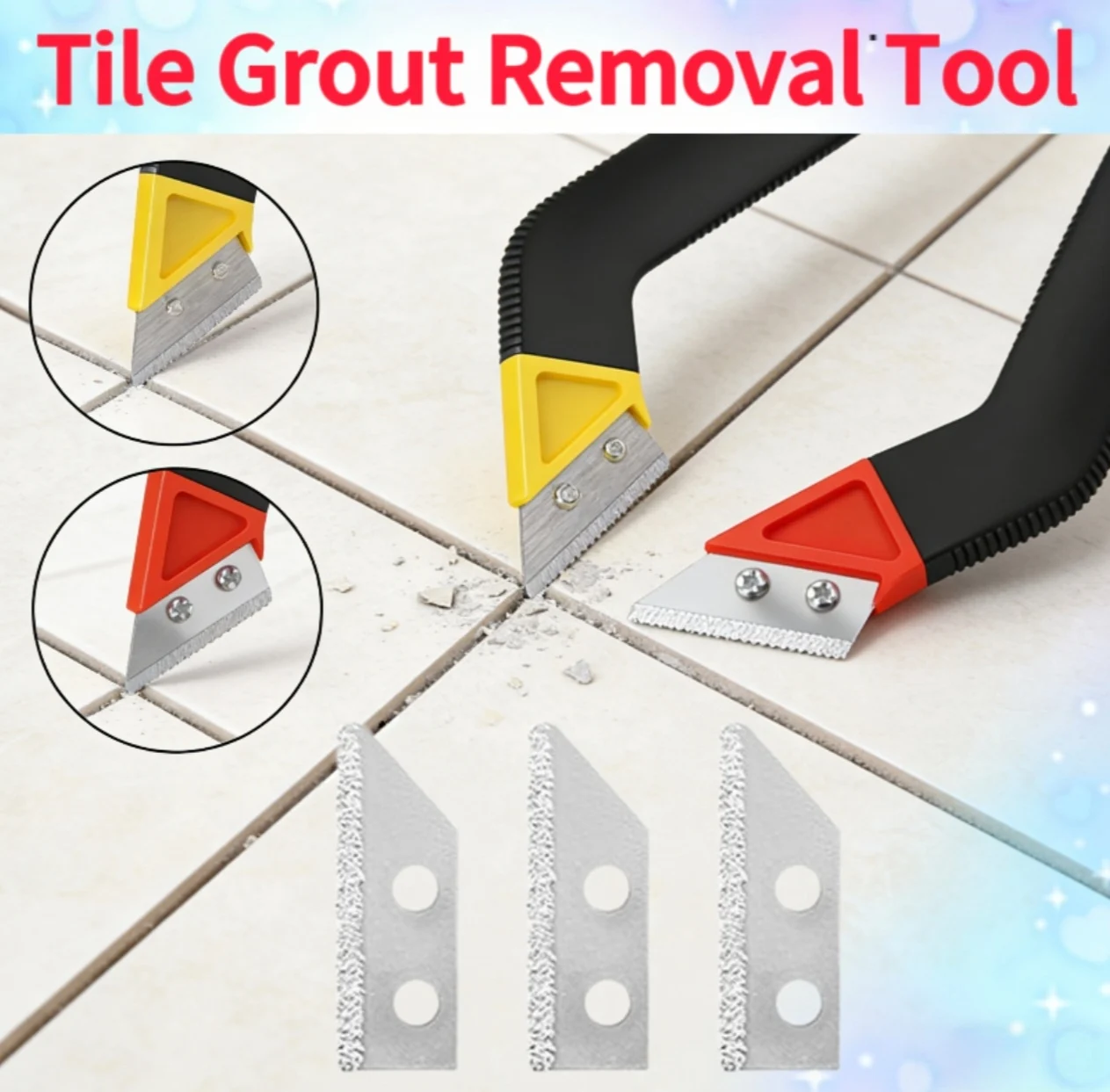 

Gap Cleaning Knife Tile Grout Remover Wall Floor Joint Rake Scraper Ceramic Beautiful Seam Cutting Broken Particle Chip Blade
